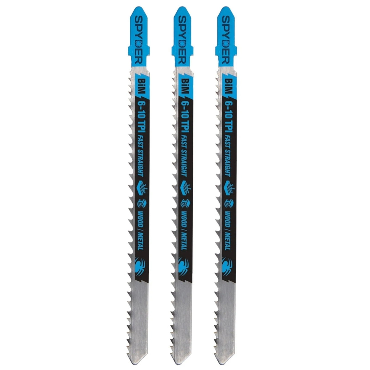 Spyder 6-10 TPI Tooth Jig Saw Blades T-Shank BiMetal Wood 3-Pack 300098 Germany