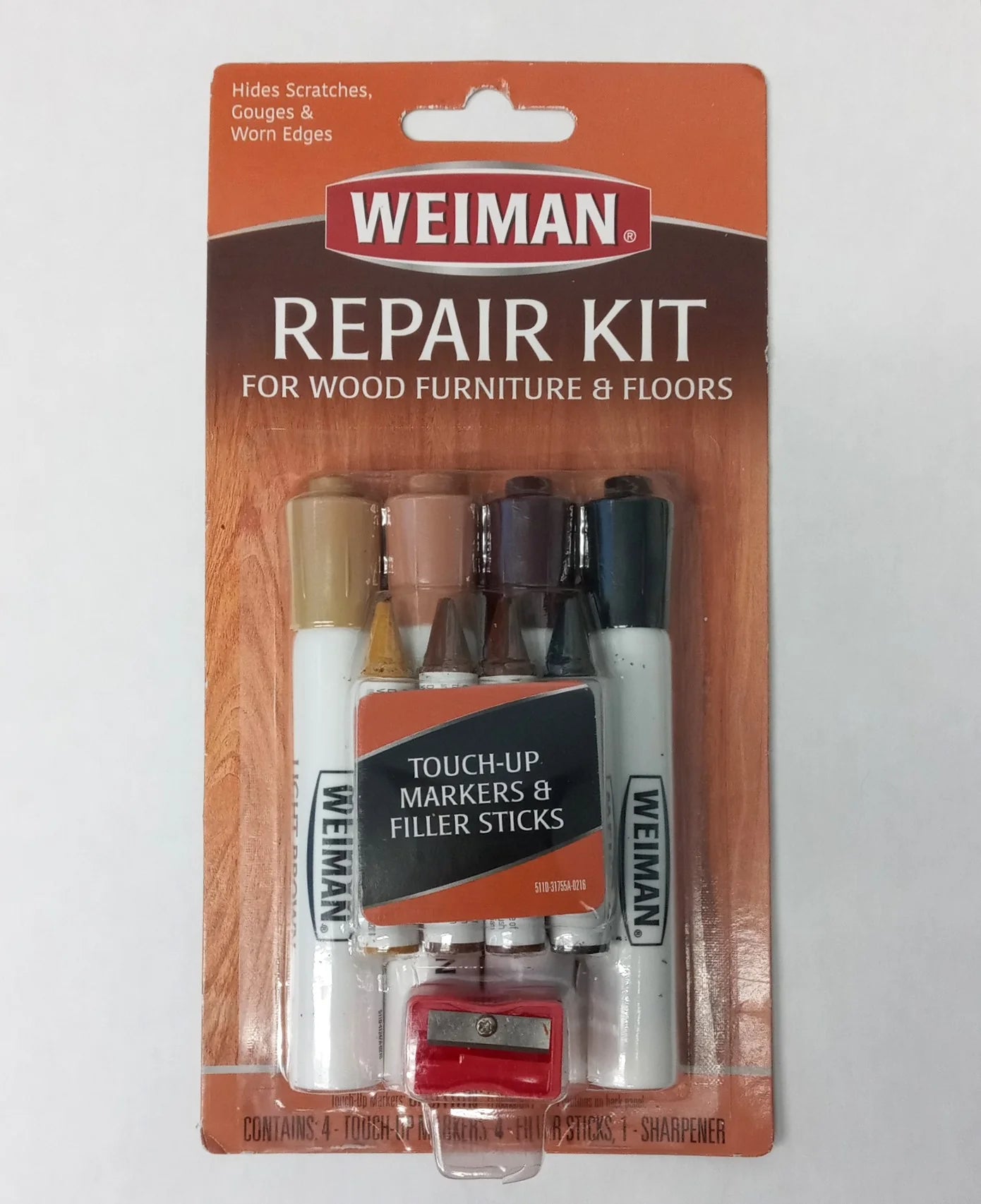 Weiman Wood Furniture & Floor Repair Restore Kit Scratch Chips Worn Edges