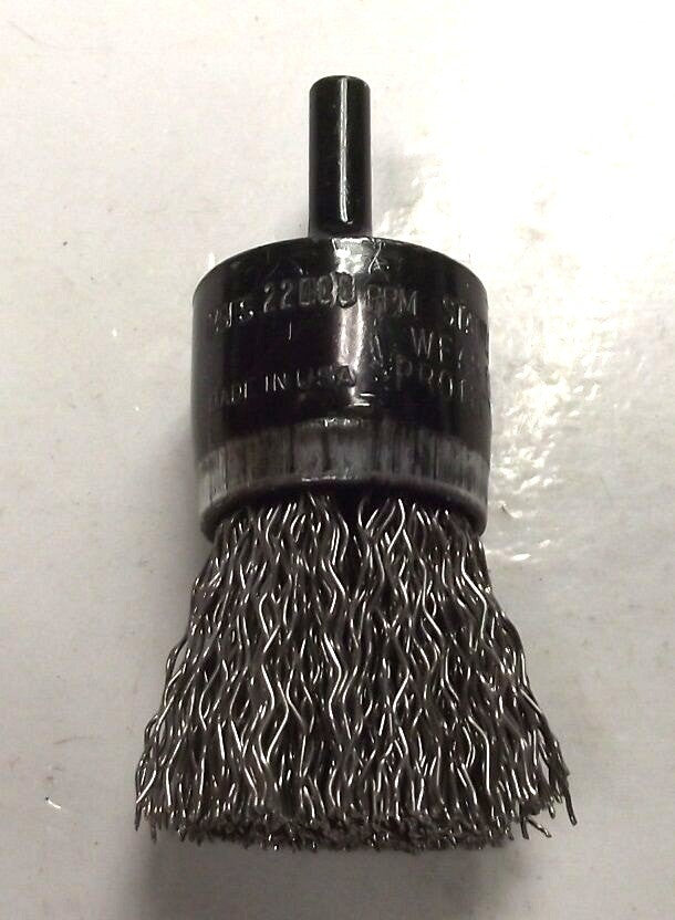 DEWALT DW49053 1" X 1/4" XP .020 Stainless Crimp Wire End Brush USA