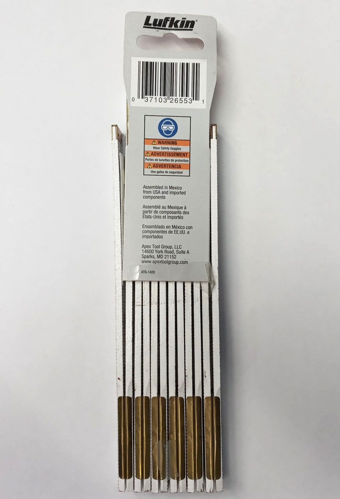 Lufkin 6' x 5/8" Flat Reading Folding Wood Rule Red End 066FN
