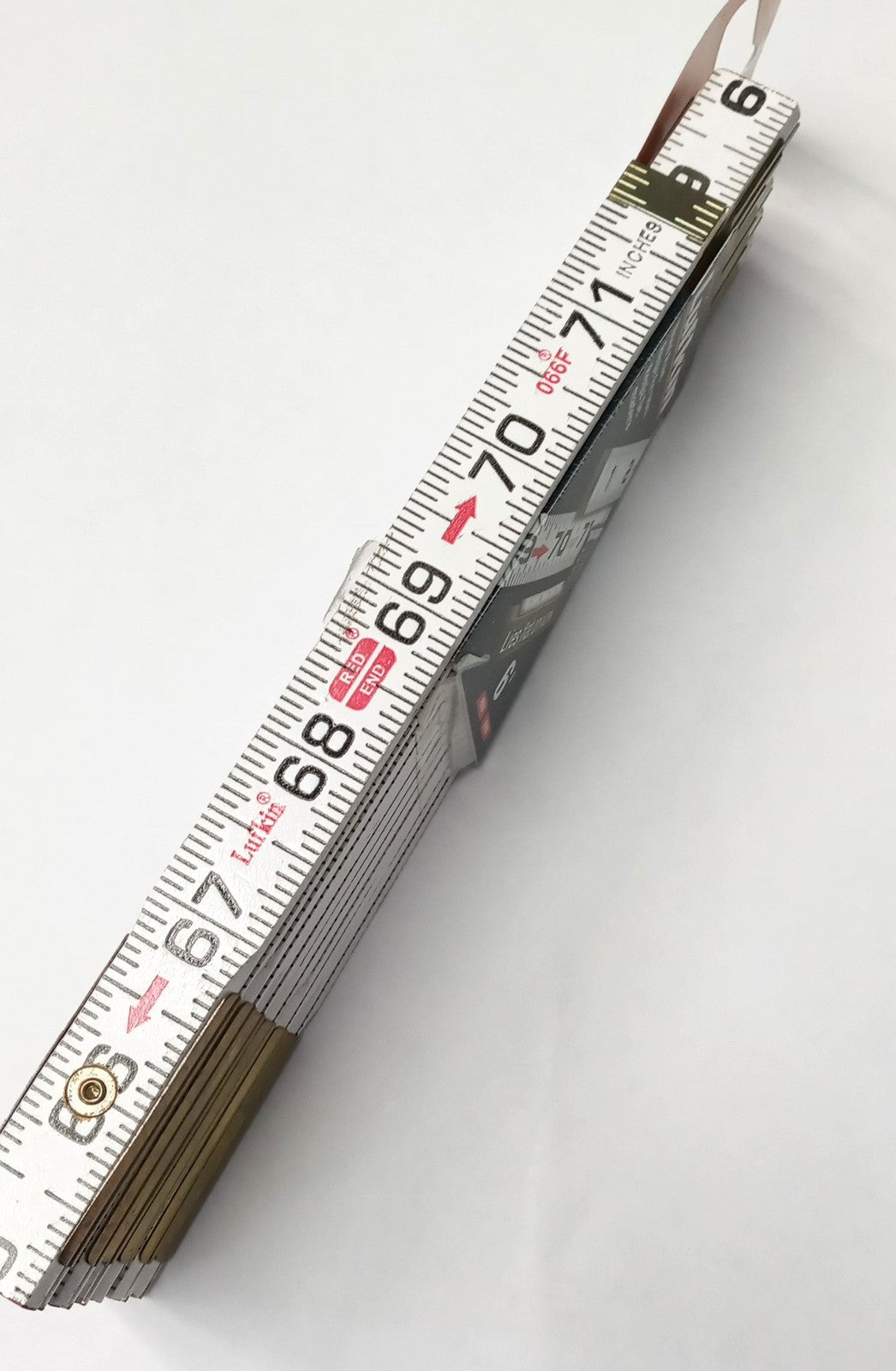 Lufkin 6' x 5/8" Flat Reading Folding Wood Rule Red End 066FN