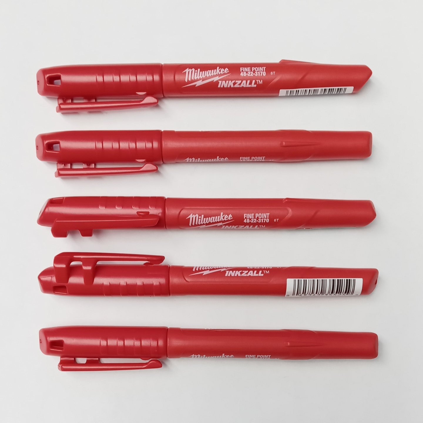 Milwaukee 48-22-3170 Inkzall Red Fine Point Marker 5pcs.