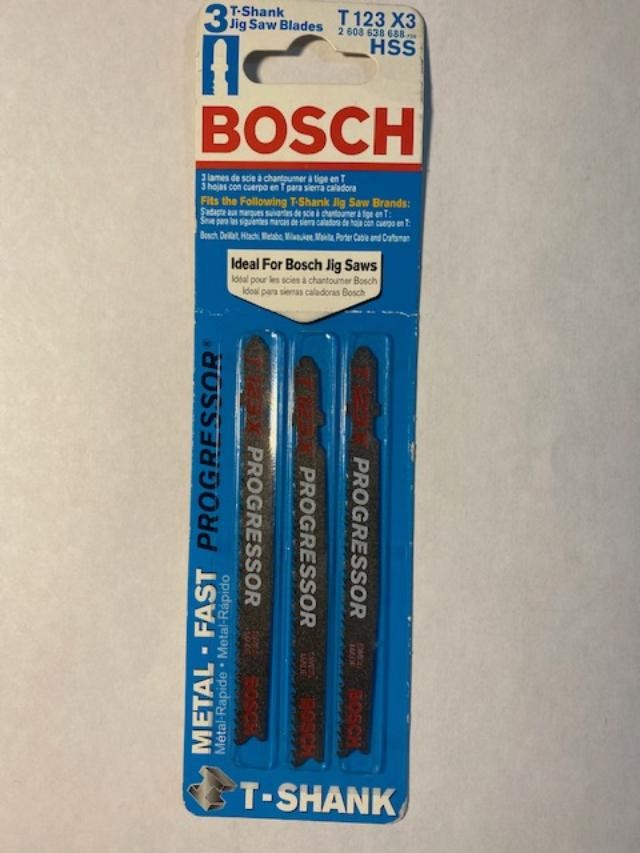 Bosch T123X3 4" Progressor T-Shank Jig Saw Blades 2-3 PKS