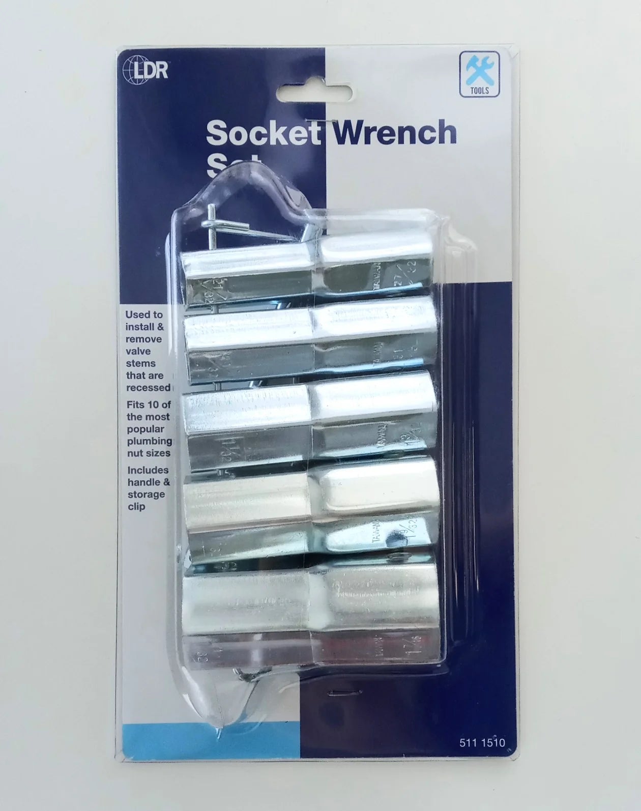 LDR Plumbing Socket Wrench Set, 10 Sizes - 511 1510