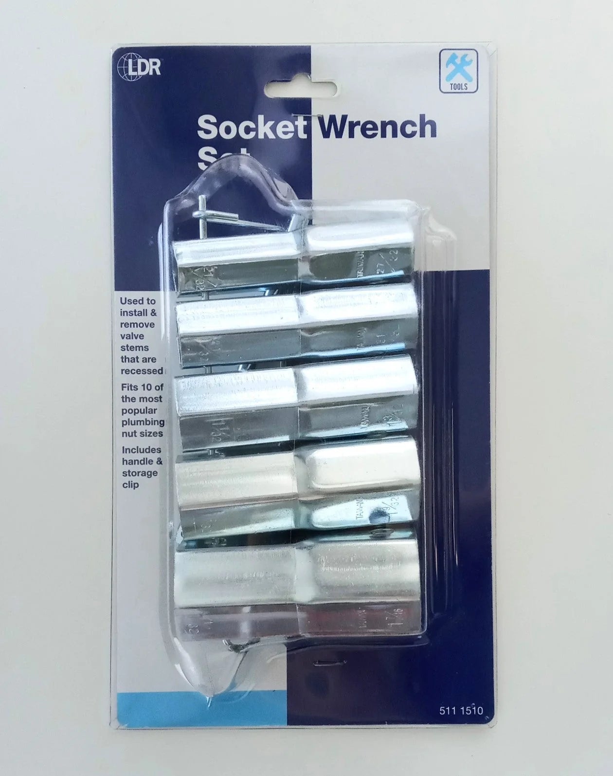 LDR Plumbing Socket Wrench Set, 10 Sizes - 511 1510