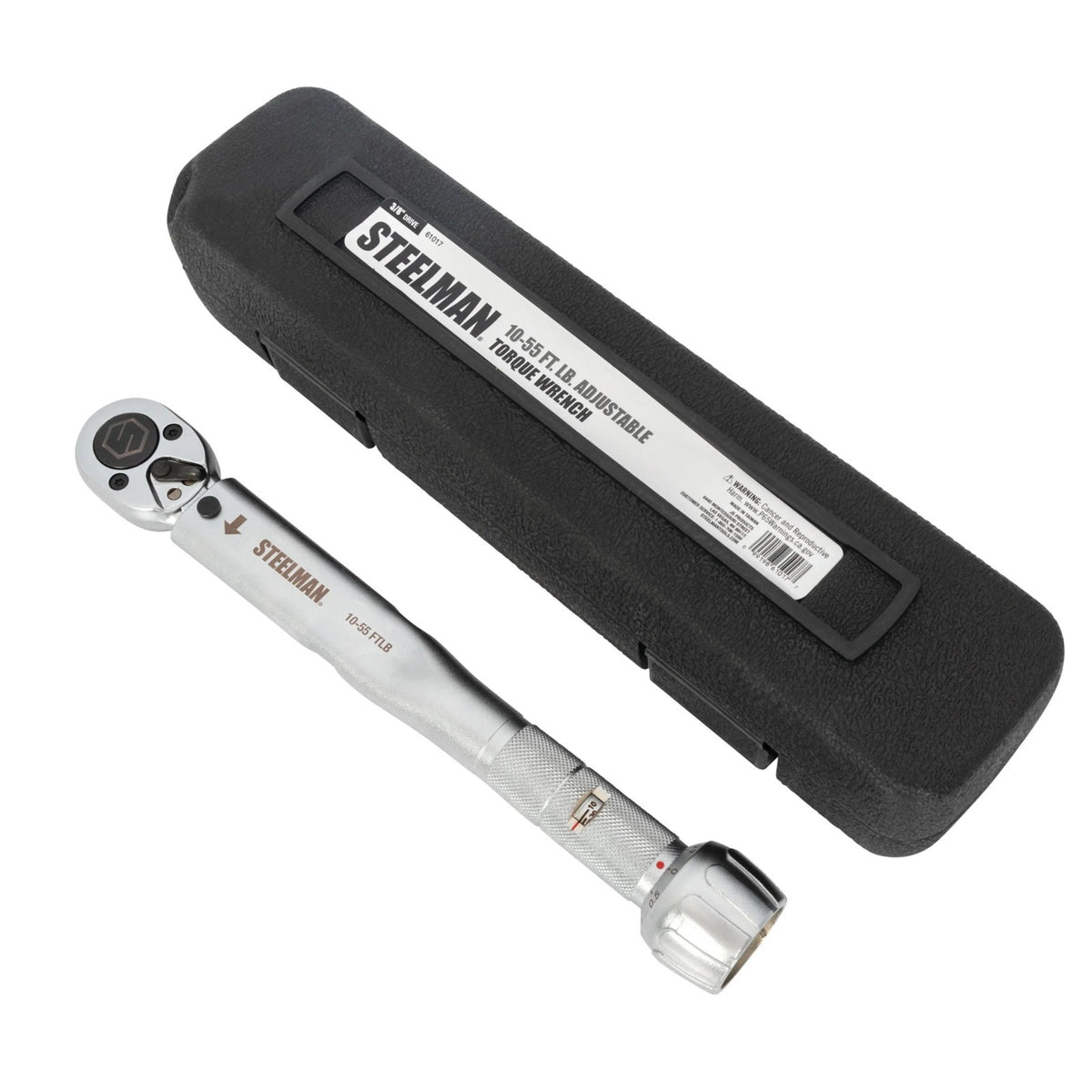 Steelman 3/8-Inch Drive 10 to 55-Foot Pound Adjustable Torque Wrench 61017
