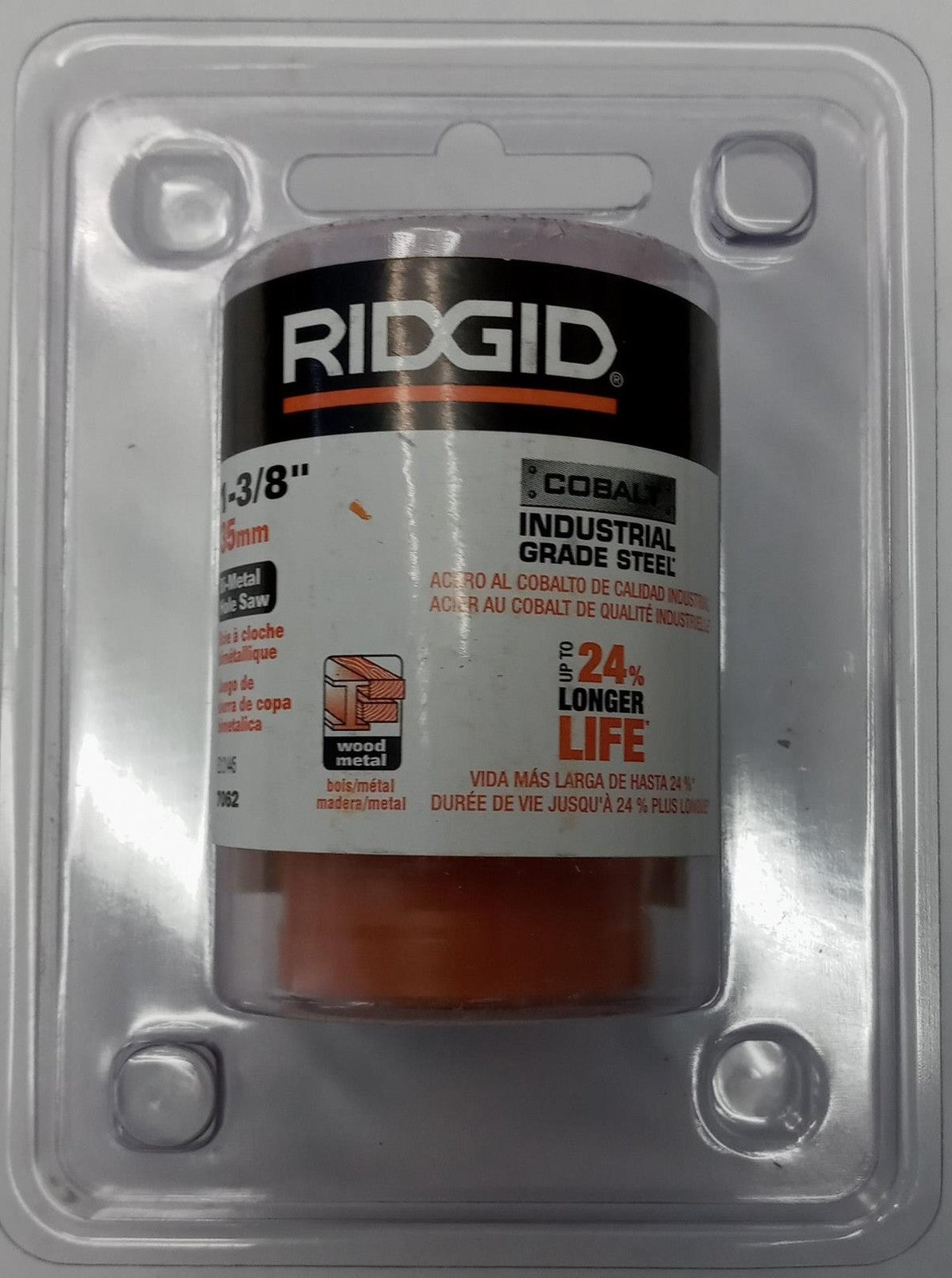 Ridgid Bi-Metal Holesaw  1-3/8" Cobalt Industrial Grade Steel 7062