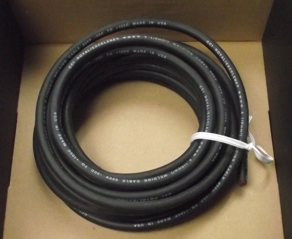 Hobart #4 Welding Cable Welding 25-Feet Bulk USA 770112
