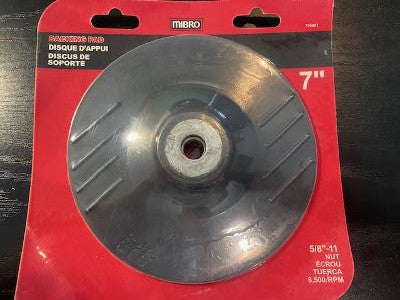 Mibro 7" Fiber Disc Grinder Backing Pad, 5/8"-11 755901