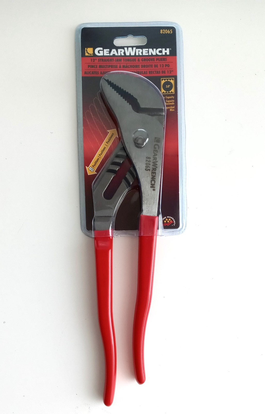 GearWrench 12" V-Jaws Dipped Handle Tongue & Groove Pliers 82065