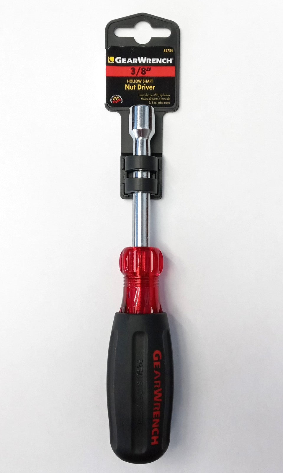 GearWrench 3/8" Hollow Shaft Cushion Grip Nutdriver 3" 82754