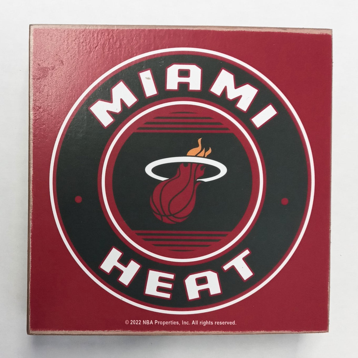 Open Road Miami Heat Logo Deep Wood NBA Licensed 90209402