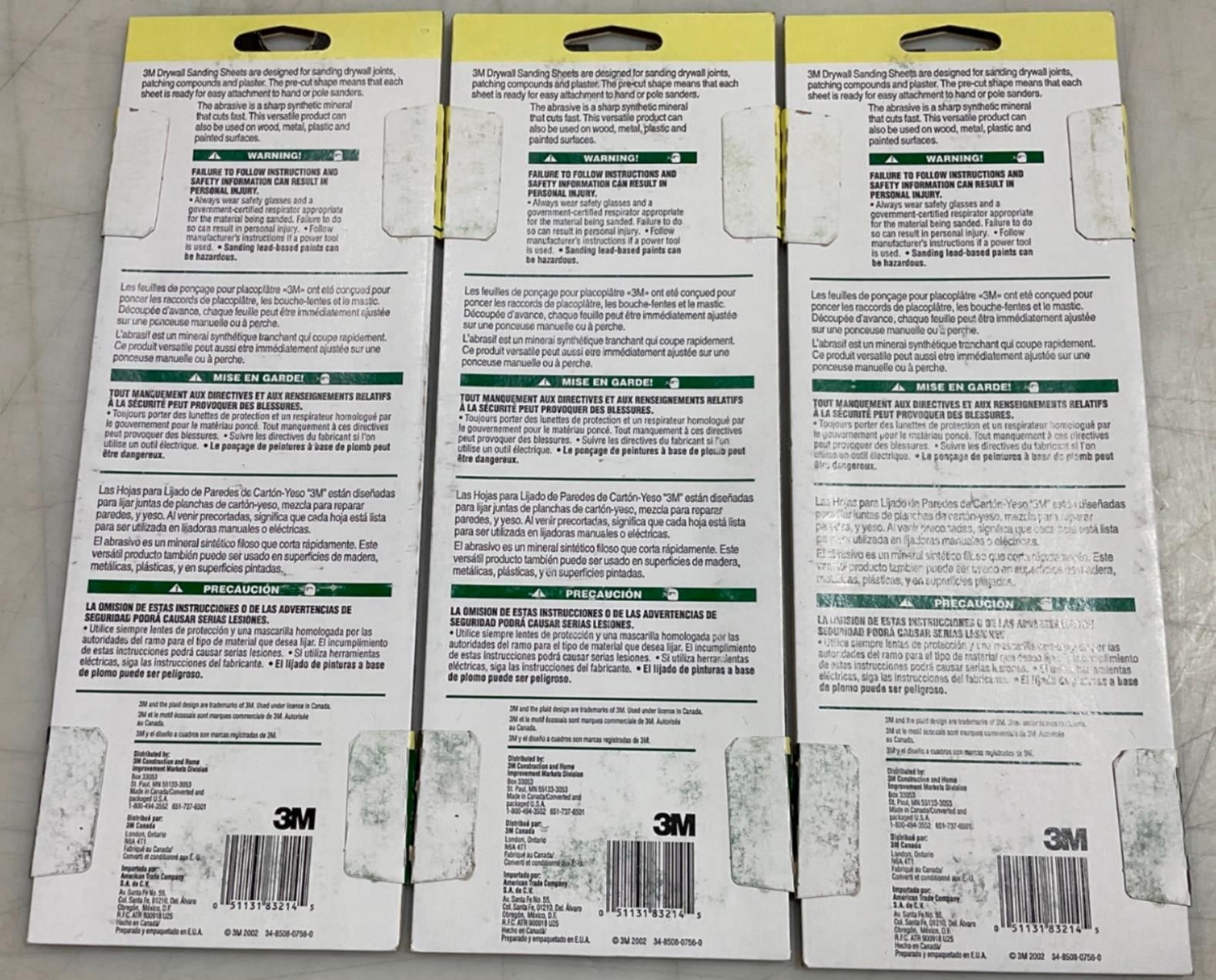 3M 4-3/16" x  11-1/4" Fine Drywall Sanding Sheets (3pks of 5pcs) 9091P/9091NA