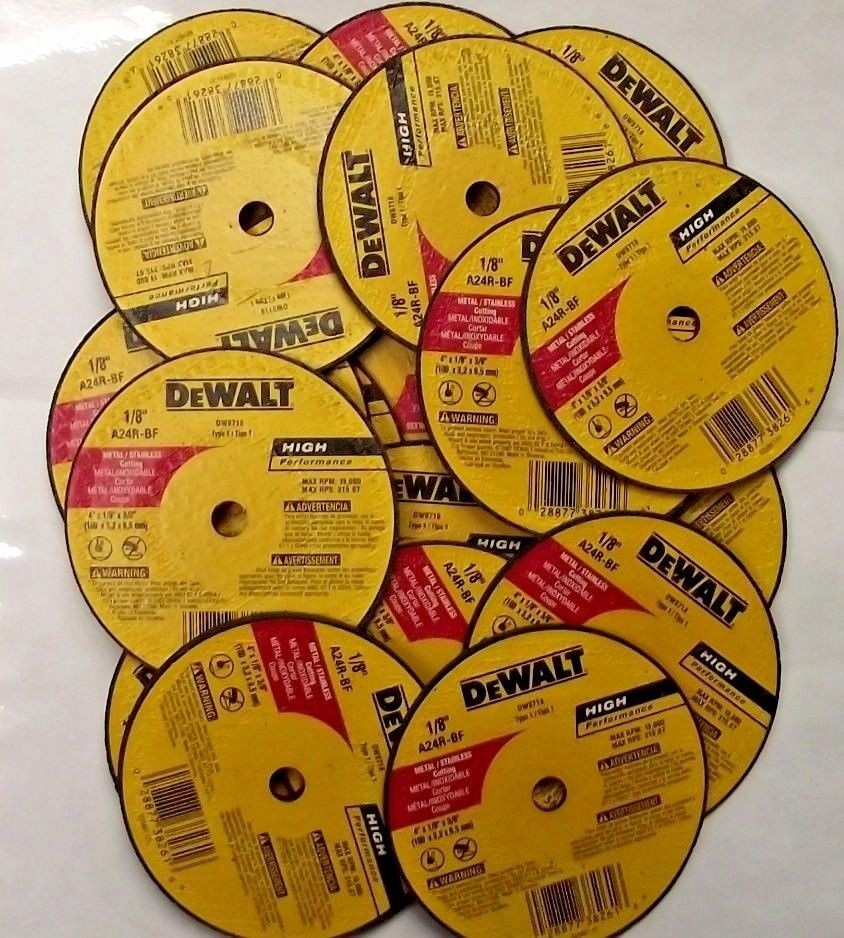 DeWalt DW8718 4" x 1/8" x 3/8" 24 Grit Metal & Stainless Cutting Wheel 25pcs.