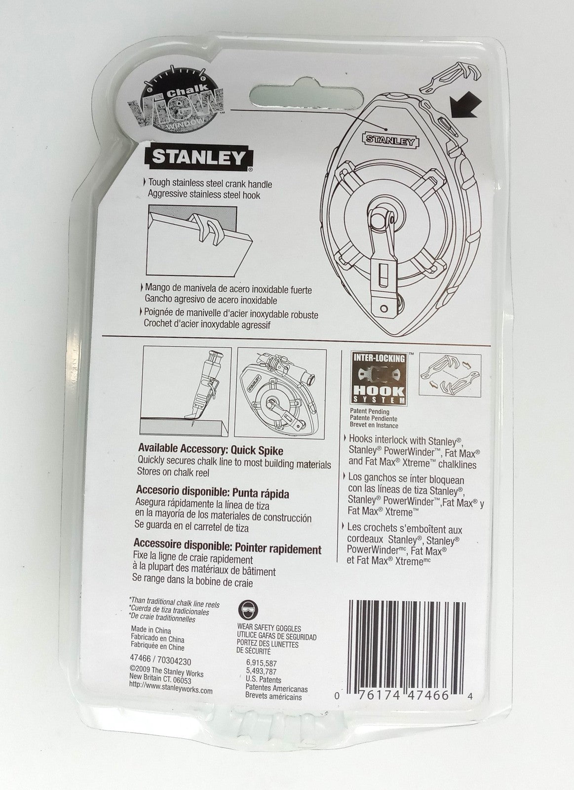 Stanley 47-466 100-ft Plastic Chalk Reel