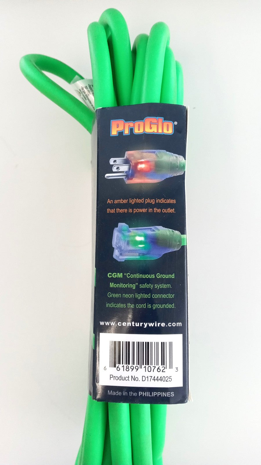 Century Wire 25 Ft 12/3 SJTW Green ProGlo Extension Cord D17444025