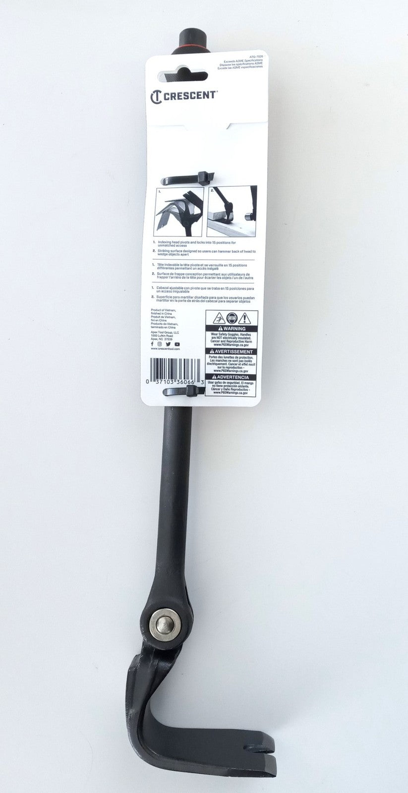 Crescent TOOLS Indexing Flat Pry Bar, 18" COMFORT GRIP DB18X-06