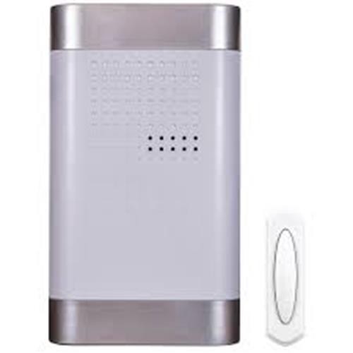 Hampton Bay HB-7314-00 Wireless Doorbell Brushed White With Nickel Trim 6 Tunes