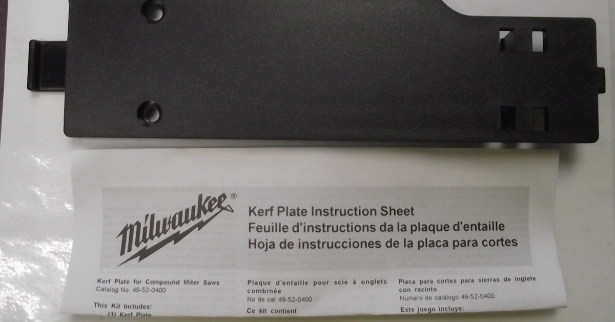 Milwaukee Kerf Plate Kit For Use With Milwaukee 6494-6 Miter Saw 49-52-0400