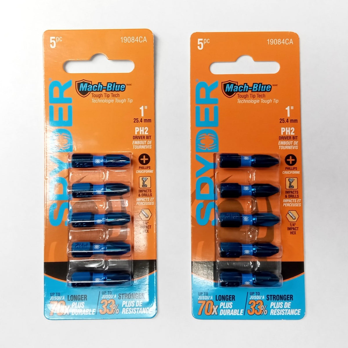 Spyder 1-Inch PH2 Impact Driver Bit (10-Pcs.) 19084