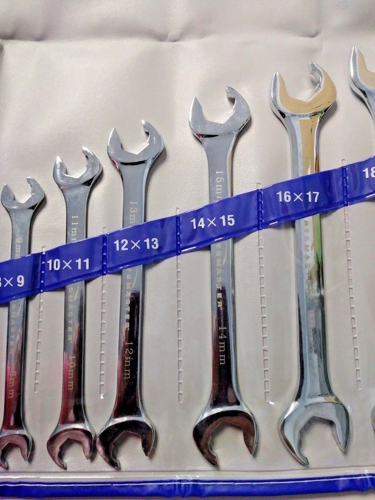 Partsmaster 8-Piece Autobahn Metric Double Open-Ended Wrench Set 893-1-0092