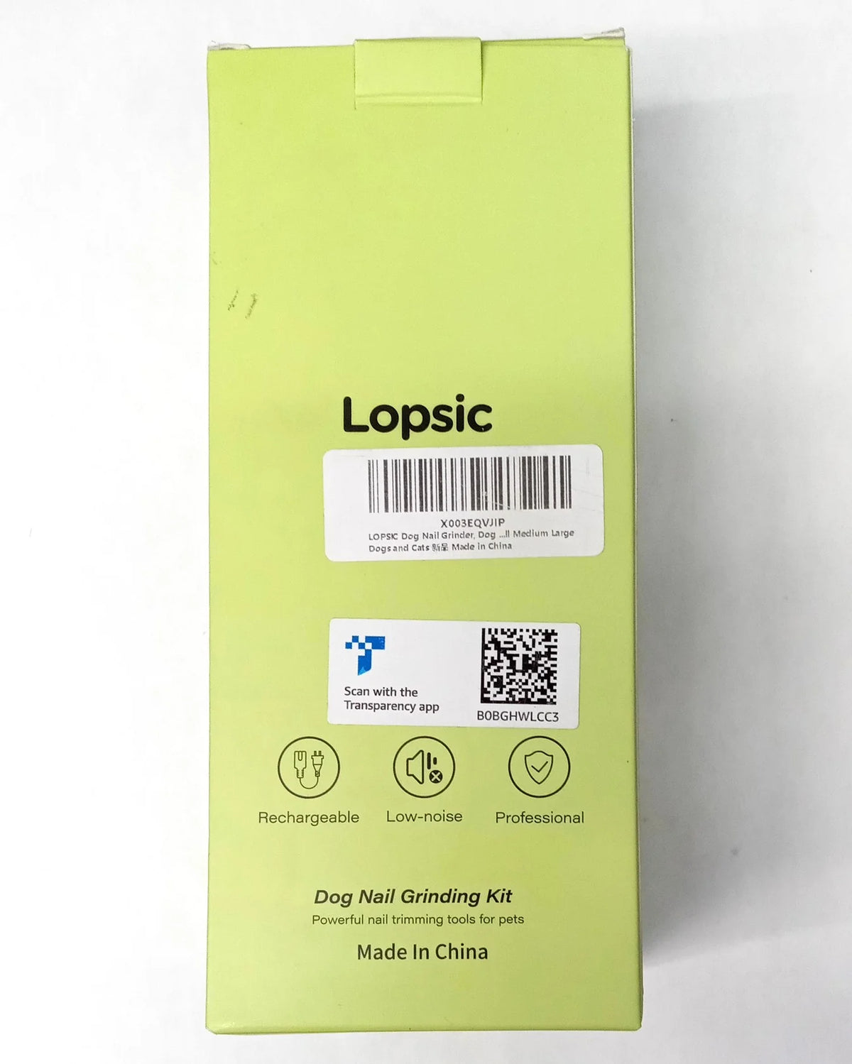 Lopsic Upgraded Rechargeable Low-Noise Professional Pet Nail Grinder Kit X003E