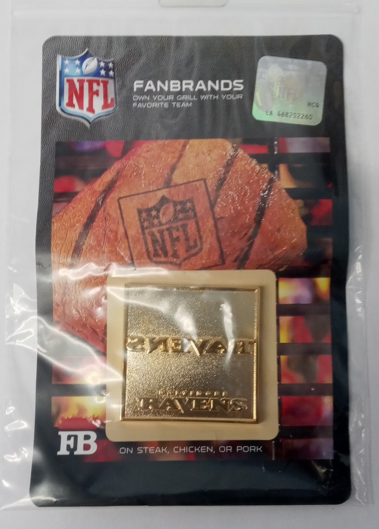 FanBrands NFL Football Team Logo Branding Plate for Barbecue