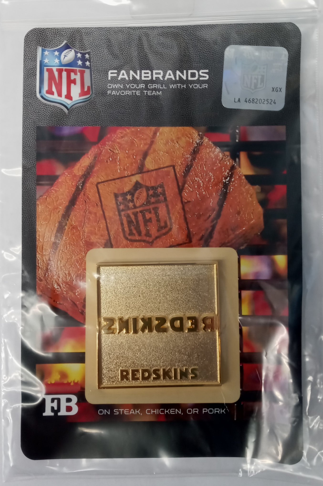 FanBrands NFL Football Team Logo Branding Plate for Barbecue
