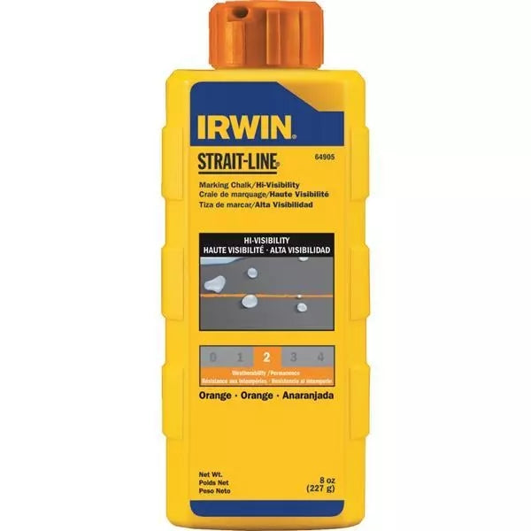 Irwin STRAIT-LINE 8 Oz. Orange Hi-Visibility Chalk Line Chalk 64905 6pack
