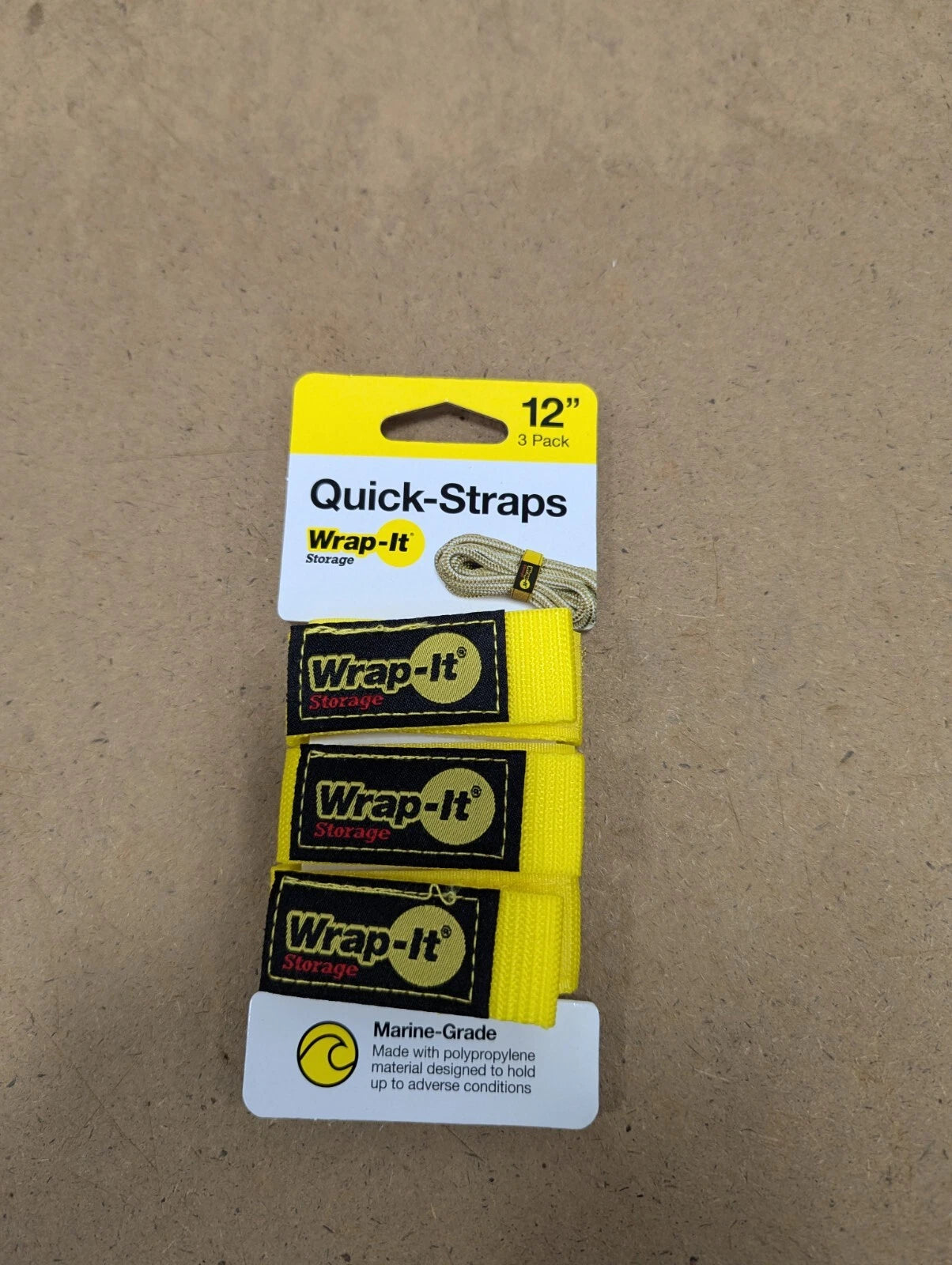 Wrap-It Quick-Straps 12-in. (3-Pack) Yellow Part 103-BS-12YE