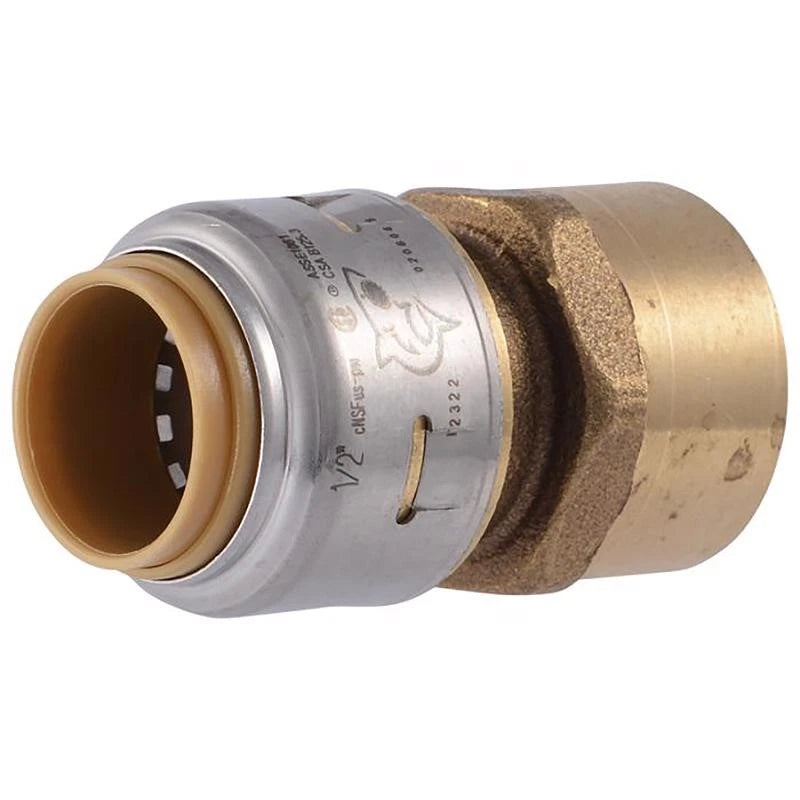 SharkBite Lead-Free 200 PSI Brass Connector 1/2" Push x 1/2" FPT Dia. in. U072LFA