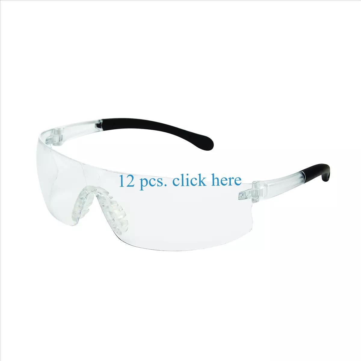 Sellstrom S73631 Safety Glasses  XM330 Series Clear Lens Clear/Black Frame 12pcs