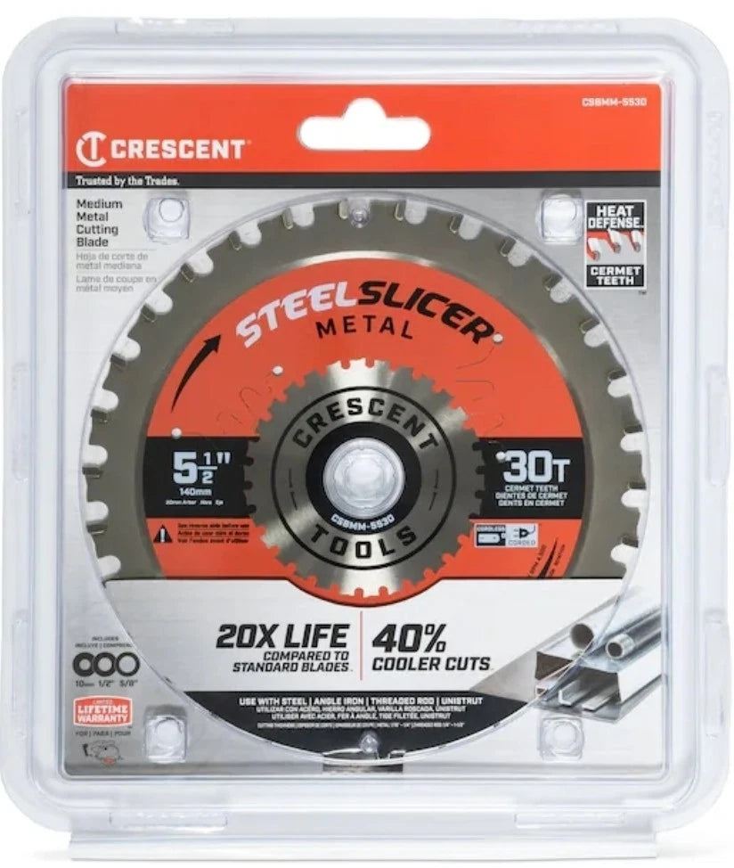 Crescent 5-1/2" x 30-Tooth SteelSlicer Medium Metal Saw Blade - CSBMM-5530