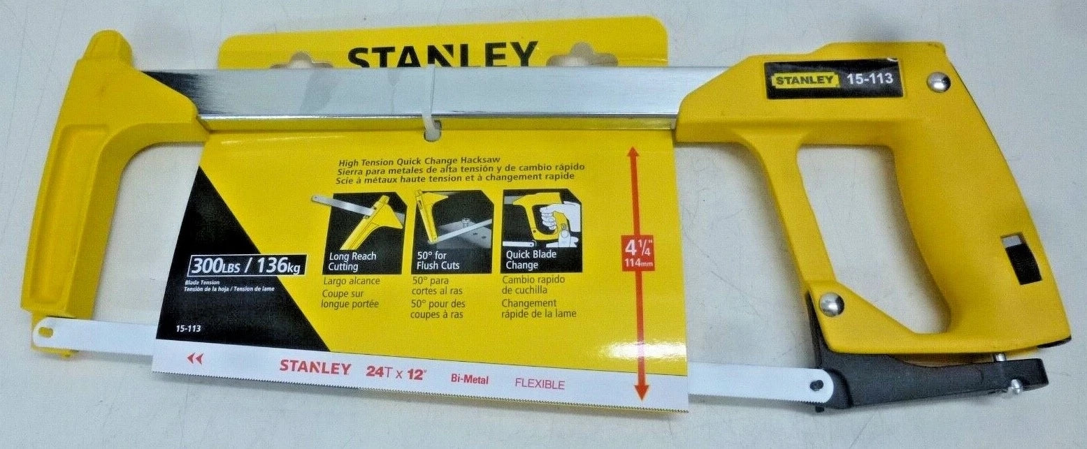Stanley Professional High Tension Heavy-Duty Hacksaw 12" 15-113