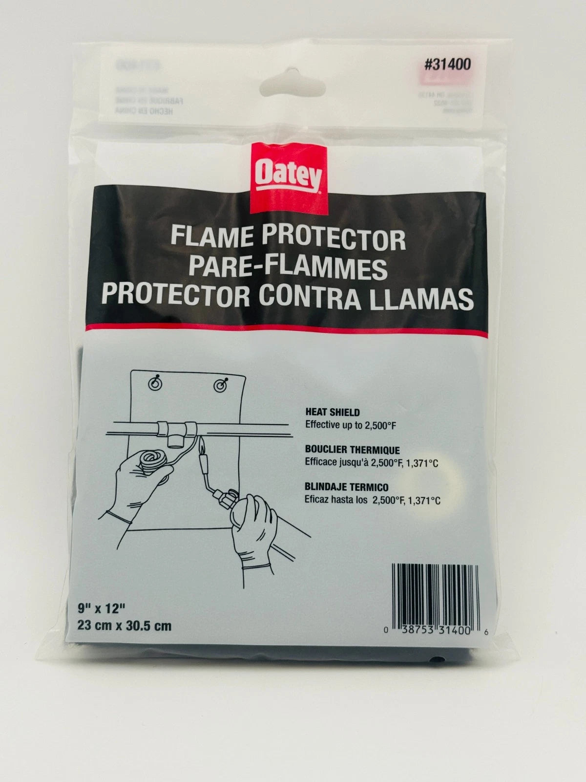 Oatey 9" x 12" Flame Protector Heat Shield up to 2,500 Degree Fahrenheit 31400