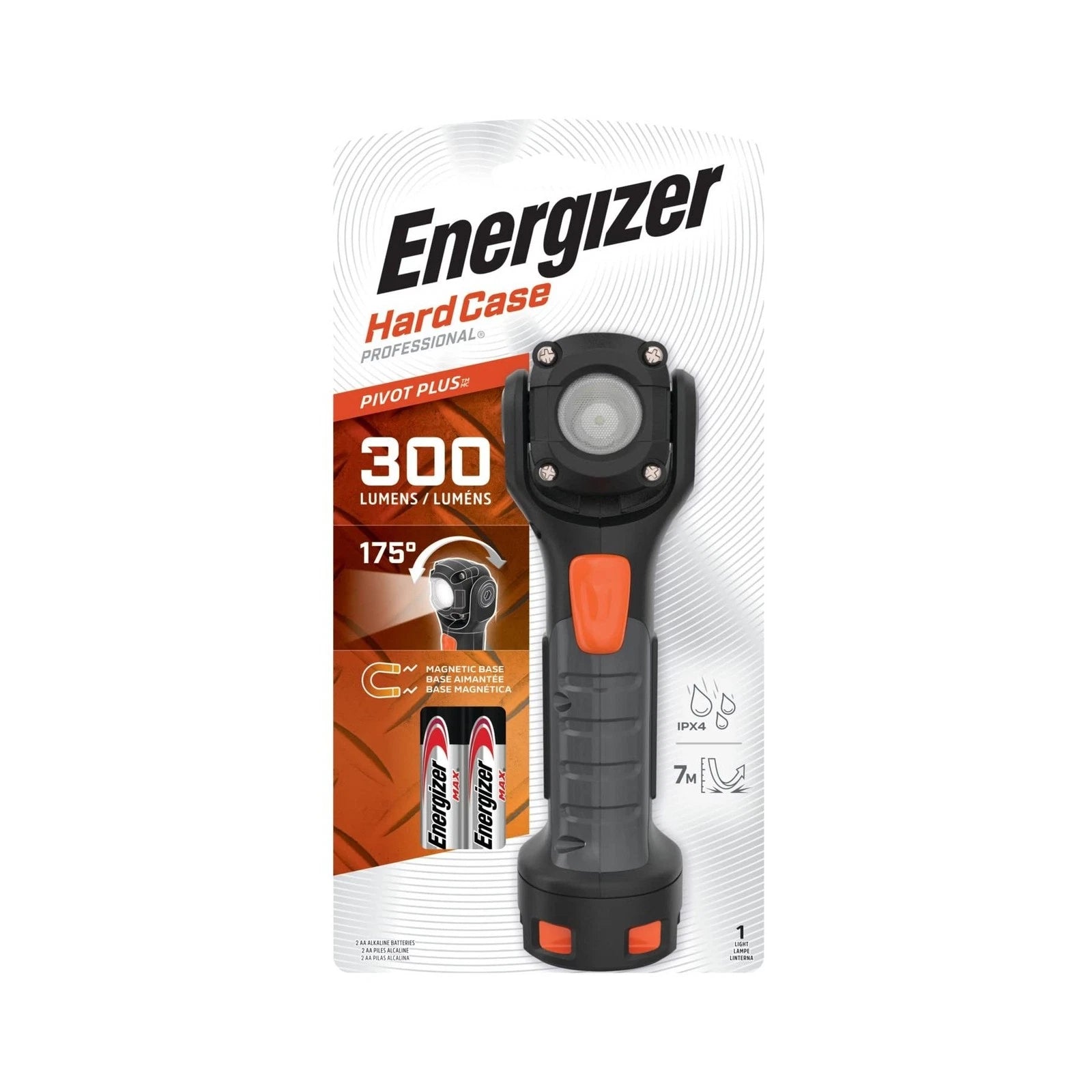 Energizer HARDCASE Professional Pivot Plus Swivel Head Flashlight HCSW21E