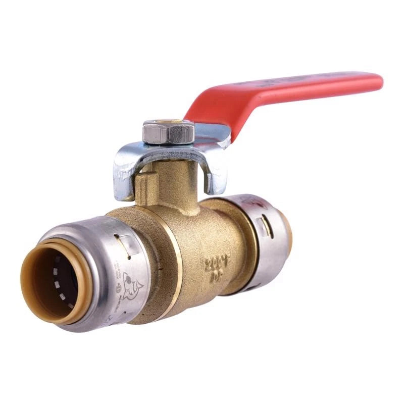 Sharkbite 1/2 x 1/2 in PTC Ball Valve, Push-to-Connect Brass Water Shut-Off UR22222A