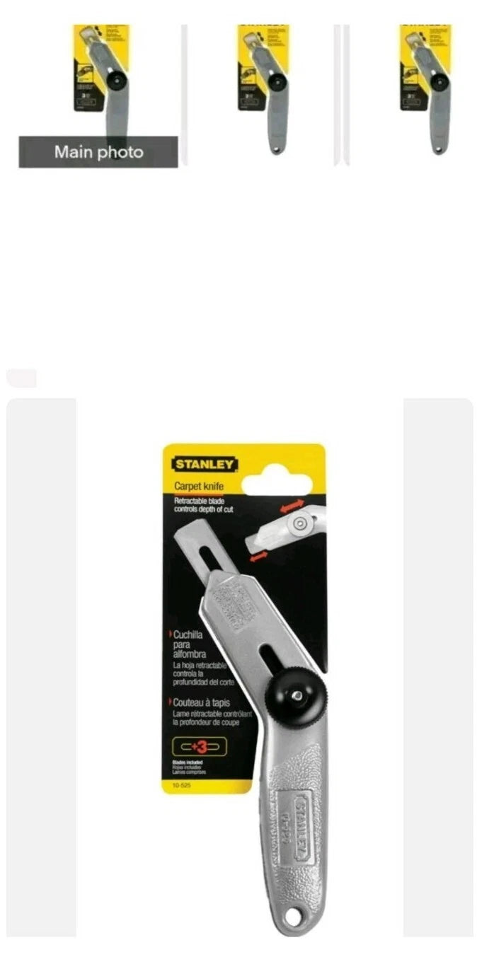 Stanley Retractable Carpet Knife Made in USA 10-525