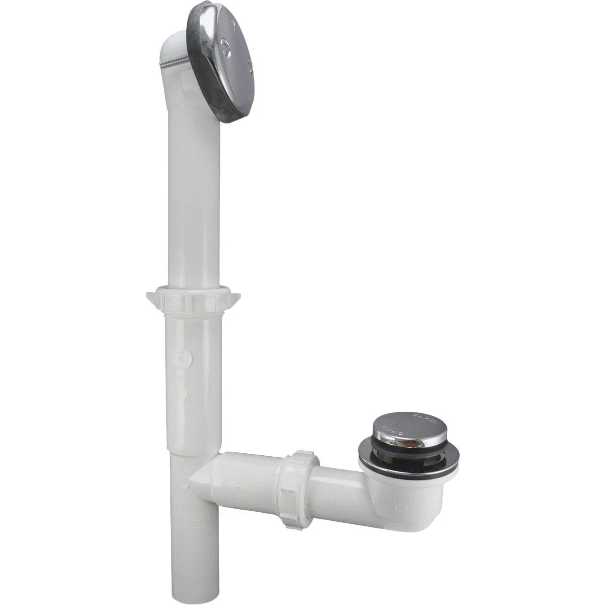 Keeney Foot Lok Stop Plastic Bath Drain with Polished Chrome Trim 63W Keeney 63W