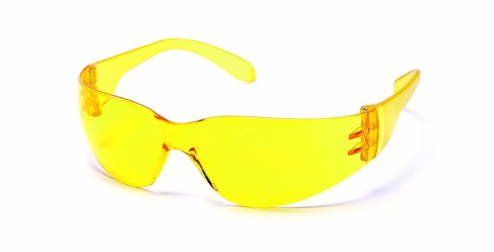 Sellstrom S70711 Safety Glasses, Anti-Scratch Hard Coating, Amber Lens 12 Pack