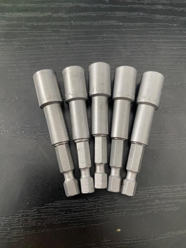 Qualtool 3/8" x 2-9/16" Magnetic Nutsetters 5pcs. USA MSHL3/8