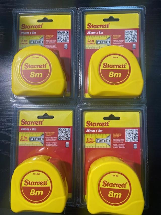 Starrett 8m Measuring Tapes 4pcs. TS1-8M