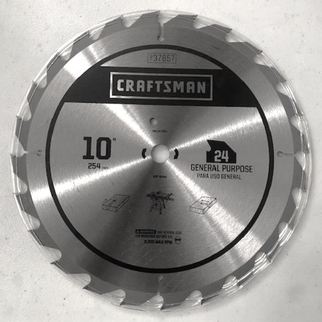 Craftsman10" x 24 Tooth Carbide Tooth Circular Saw Blade 37657