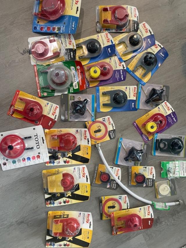 Misc Korky Toilet Flappers And Plumbing Stuff 25pcs.