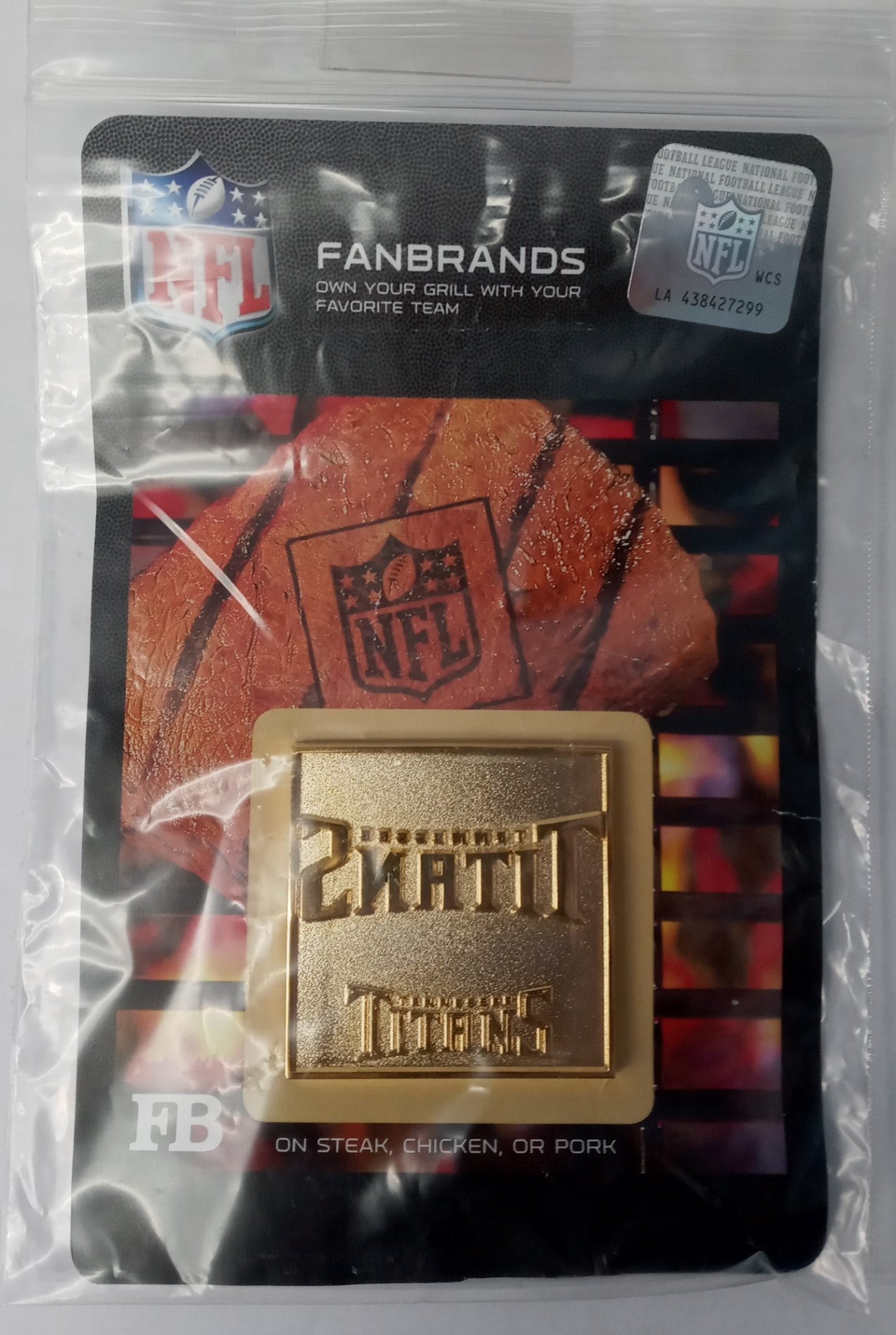 FanBrands NFL Football Team Logo Branding Plate for Barbecue