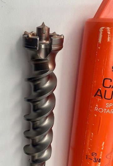 Hawera 94105 1-3/4" x 18" x 24" Spline Shank Rotary Hammer Auger Drill Bit Germa