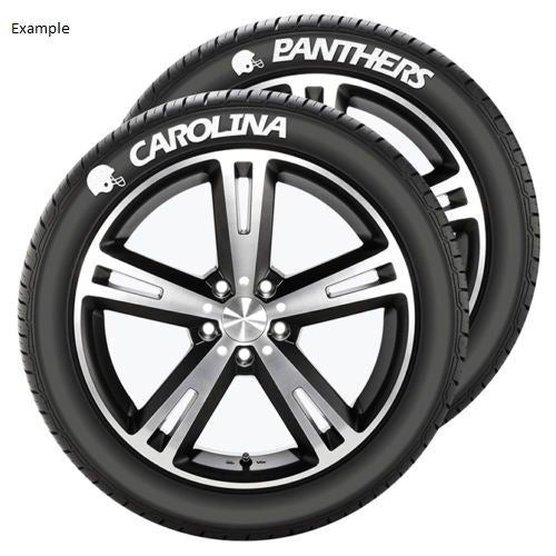 NCAA, MLB, NFL Tire Tatz Sidewall Car Truck Auto Decals Set of 2 USA
