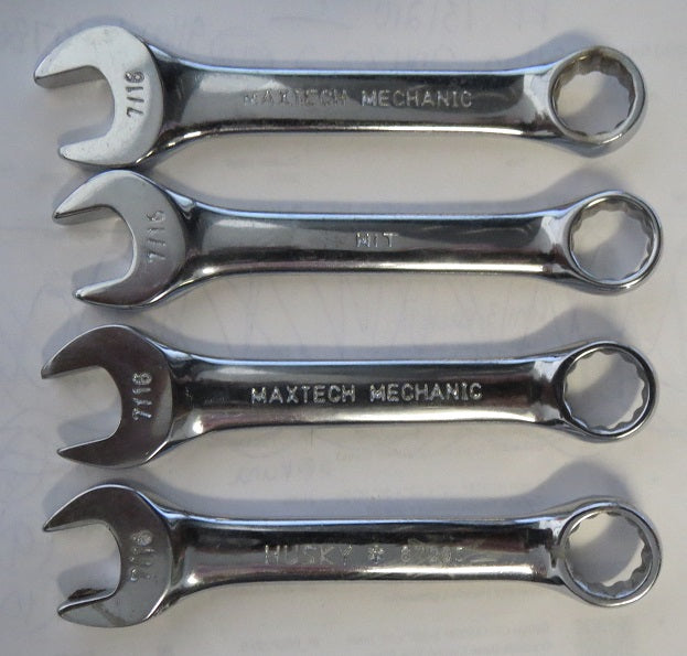 STUBBY 7/16" COMBINATION WRENCHES ASSORTED BRANDS (4 Pieces)