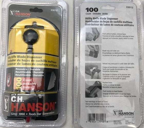 CH Hanson 03012 100 Pack Utility Blades With Dispenser 2 Packs