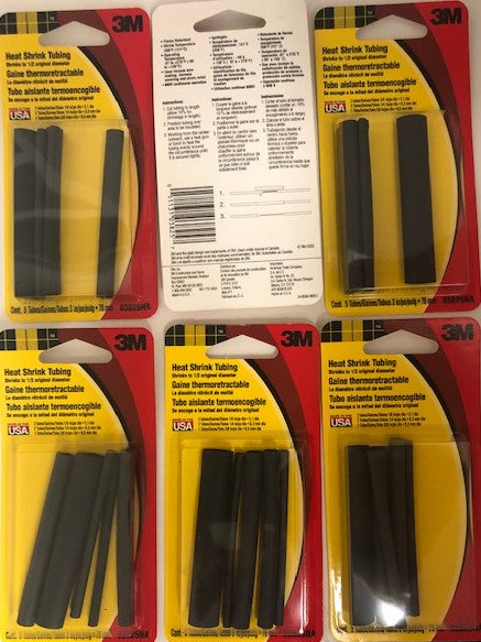 3M 03825NA Heat Shrink Tubing USA (6 Packs of 5)